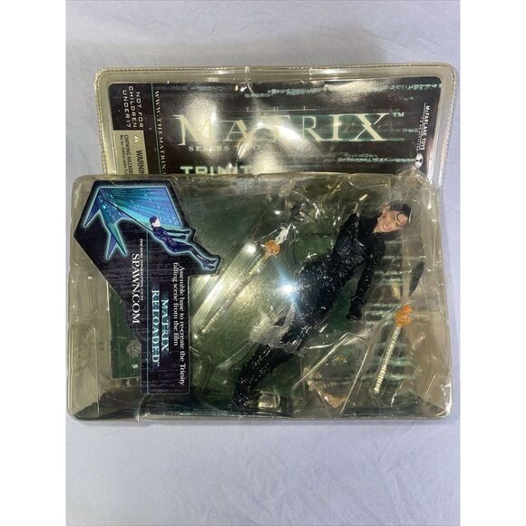 2003 McFarlane Matrix Series 2 Trinity Falls Matrix Reloaded Action Figure NEW - Picture 1 of 5